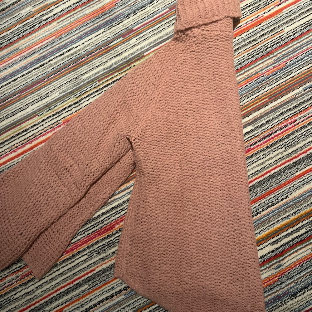 Calypso st. Barth pink knit turtle neck sweater